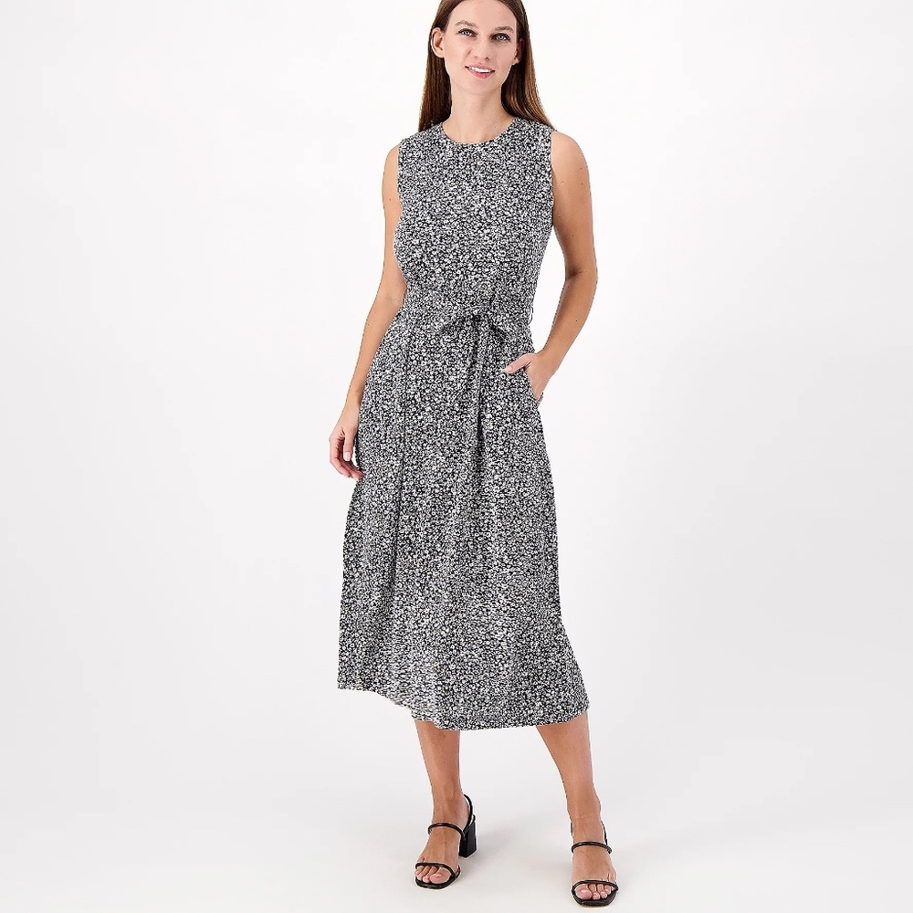Encore by Idina Menzel Petite Easy Jersey Tee Dress - Black (sz 2XP) a587241
